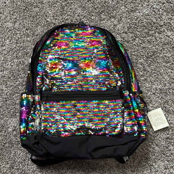 PINK Victoria's Secret Handbags - Pink Victoria’s Secret Sequin Campus Backpack